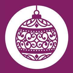 Silhouette of a Christmas Ornament.
