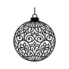 Silhouette of a Christmas Ornament.
