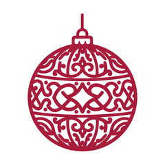 Silhouette of a Christmas Ornament.
