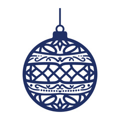 Silhouette of a Christmas Ornament.
