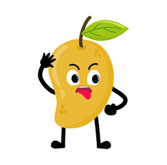 Cute Hand Drawn Naughty Mango Expression
