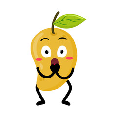 Cute Hand Drawn Surprised Mango