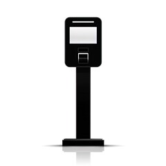Fototapeta premium Micro-Mobility Charging Kiosk silhouette.