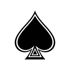 Fototapeta premium playing cards icon,ace of spades isolated