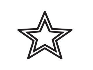 Fototapeta premium Elegant star award vector stock image in clean line art style