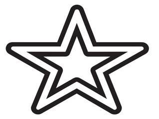 Minimal star award stock vector illustration with elegant outline design