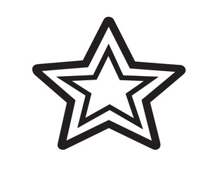 Obraz premium Clean star icon design with elegant minimalist vector lines