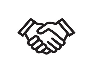 Teamwork hands unity symbol in clean vector line art