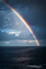 Rainbow Over Calm Ocean Symbolizing Promise