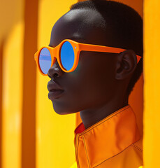 portrait of a young woman wearing sunglasses