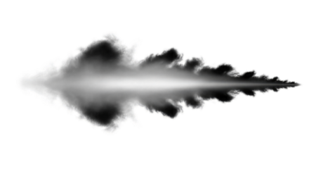 Abstract White and Gray Smoke Plume vapor steam isolated on a transparent background