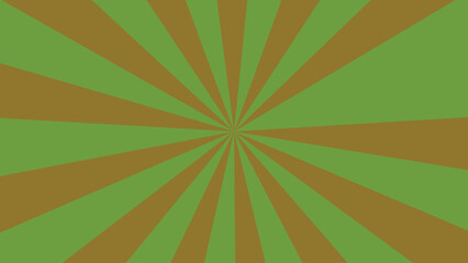 Olive Green And Brown Sunburst Radial Stripes Background