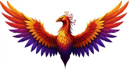 Ornamental Fenghuang Illustration for Tattoo and Graphic Design