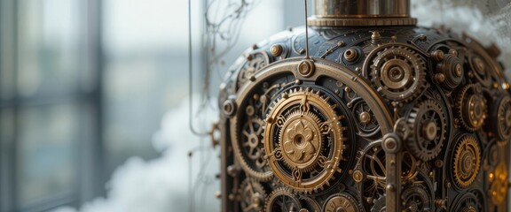 Cogsworth Cologne  A Steampunk Perfume Bottle with Gears and Brass