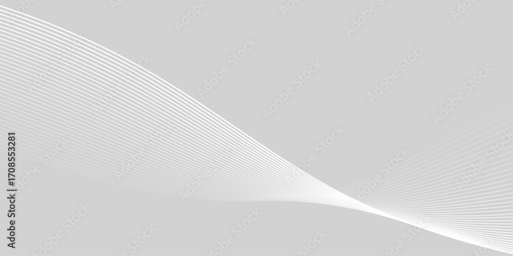Poster abstract black smooth wave on a white background. dynamic sound wave. design element. vector illustr