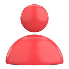 User icon. Account icon. 3D illustration.