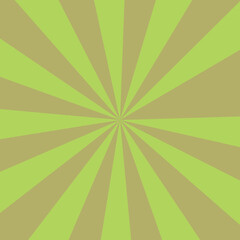Lime Green and Taupe Sunburst Radial Stripes Background