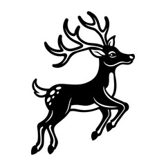 Fototapeta premium Flying reindeer