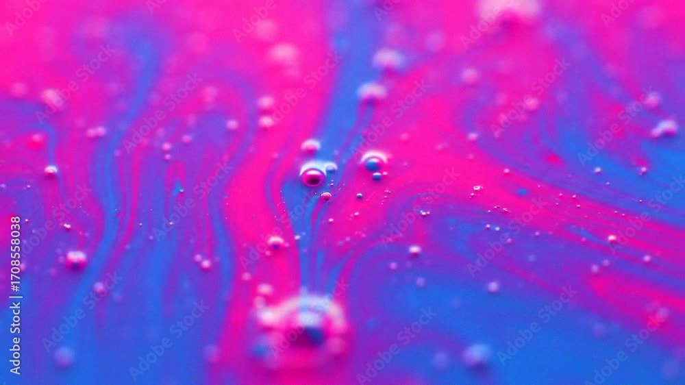 Poster an abstract close-up of colorful liquid swirls creating a visually striking texture with vibrant hue