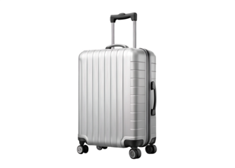 Modern 3D Travel Suitcase on Clean White & Transparent Background