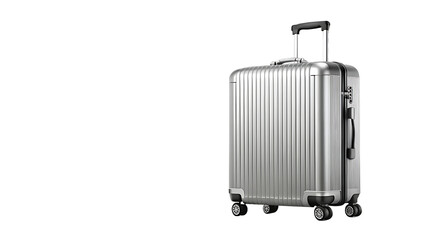 Fototapeta premium Modern 3D Travel Suitcase on Clean White & Transparent Background