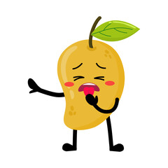 Cute Hand Drawn Mango yuck disgusted