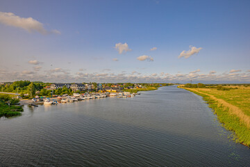 yachts on the river bank