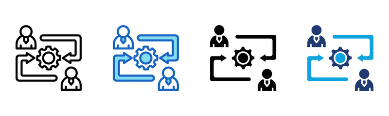Dependency icon Multi Style Vector Illustration