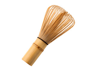 Bamboo matcha whisk isolated on transparent background