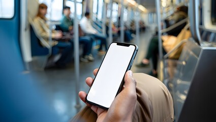 The angle of the smartphone resting on one hand on the lap
