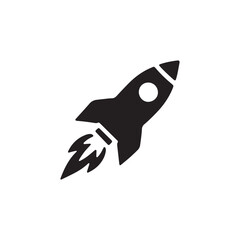 Rocket Launch Space Icon Vector