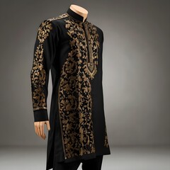 Modern Black Shalwar Kameez with Stylish Cuts

