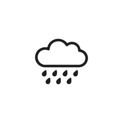 Cloud with Rain Weather Vector Icon