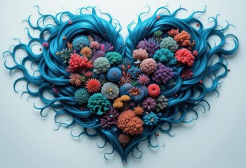 Marine Hair Art  A Heart of Oceanic Inspiration