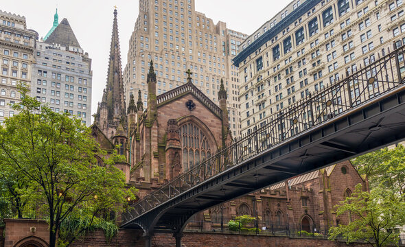 Trinity Church at Broadway and Wall Street, a historic, active parish church in the Episcopal Diocese of New York City