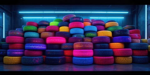 Electrified Elements  Tires Transformed with Bright and Bold Color