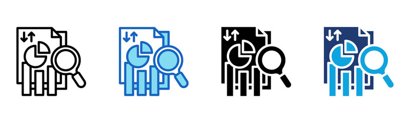 Obraz premium Traffic Analysis icon Multi Style Vector Illustration