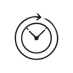 clock icon vector illustration