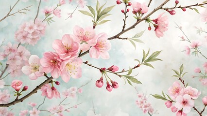 Fototapeta premium pink cherry blossom background
