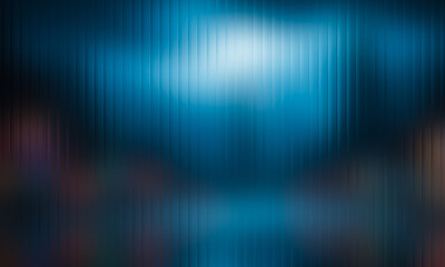 Abstract blue background with vertical lines and blurred light effect