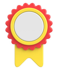 3D Illustration Of Medal Ribbon.