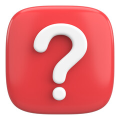 Question mark sign. 3D illustration.