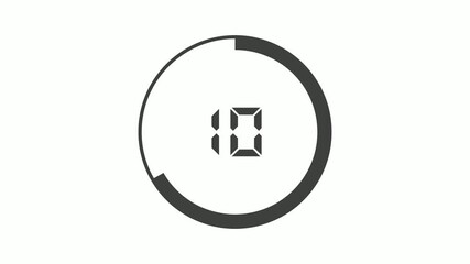 15 second countdown timer animation from 15 seconds to 0 seconds on a transparent background, thirty seconds countdown timer with alpha channel in 4k with dashes circle - Powered by Adobe