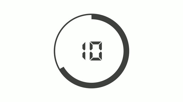 15 second countdown timer animation from 15 seconds to 0 seconds on a transparent background, thirty seconds countdown timer with alpha channel in 4k with dashes circle - Powered by Adobe
