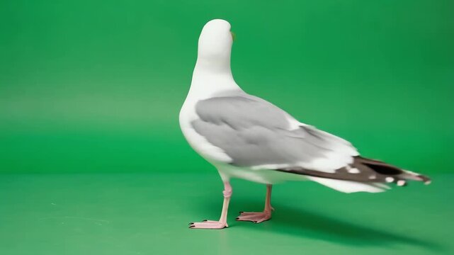 M&ouml;we l&auml;uft auf gr&uuml;nem Chroma Key Hintergrund &ndash; Greenscreen Video f&uuml;r einfache Freistellung