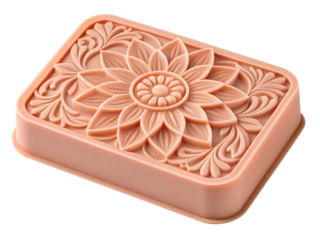 Rectangular bar of soap isolated on transparent background