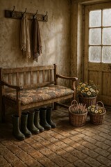 old wooden chair in a house