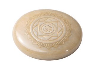 Sacral chakra stone isolated on transparent background
