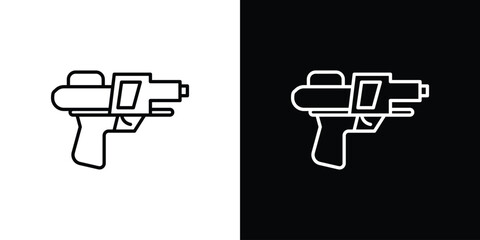 Water gun icon in line design. Editable stroke icons.