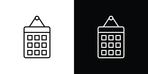 Wall calendar icon in line design. Editable stroke icons.